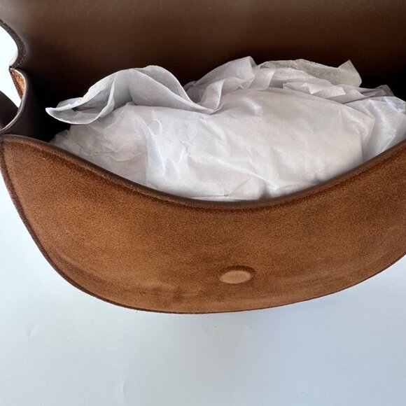 Quince Italian Suede Saddle Bag NEW - Picture 7 of 9